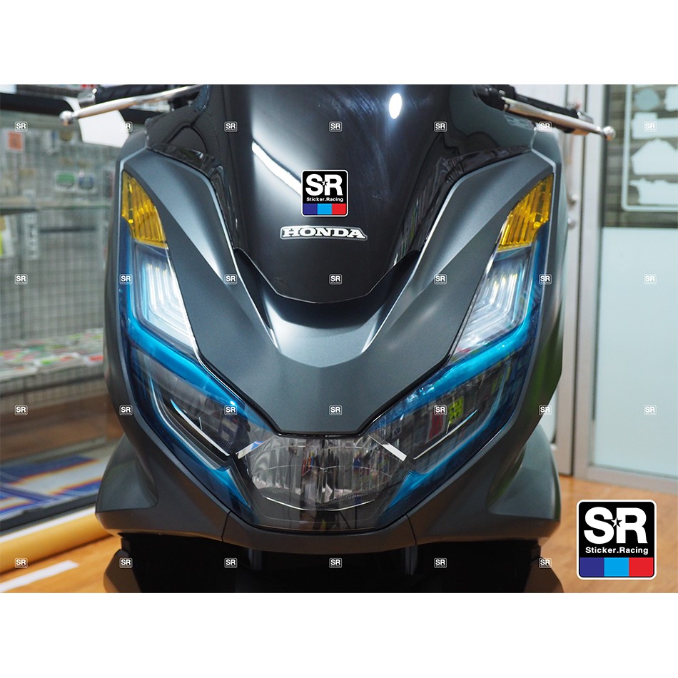 สติกเกอร์ ฟิล์มกันรอยPCX160ปี2021-2024ตรงรุ่นเส้นไฟฟ้าไฮบริด กันรอยเรือนไมล์ฟ้าไฮบริด ติดง่ายมีวิดีโอติดตั้ง