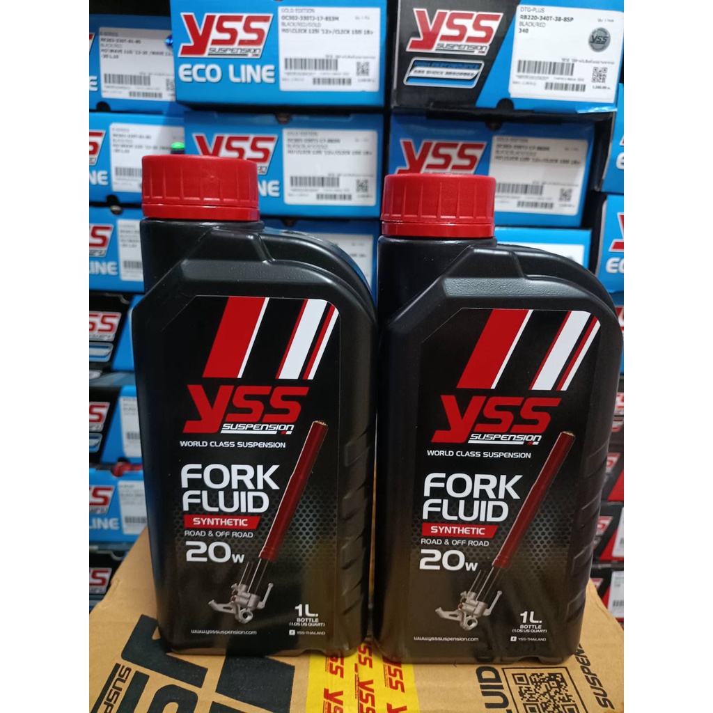 พร้อมส่ง!น้ำมันโช๊คหน้าyssแท้100%FORK FLUID SYNTHETIC ROAD& OFF ROAD20W 1ลิตร L.ราคาต่อ1ขวด