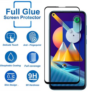 2 PCS ฟิล์มกระจกนิรภัย เต็มจอ Samsung Galaxy M11 อุปกรณ์กันรอยหน้าจอ Samsung Galaxy M11 GalaxyM11 กระจก กระจกนิรภัย