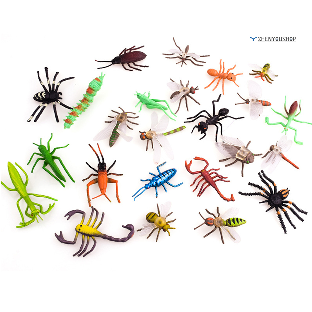 <Model> โมเดลแมลงจําลอง ขนาดเล็ก ของเล่นเสริมการเรียนรู้ สําหรับเด็ก 12 ชิ้น
