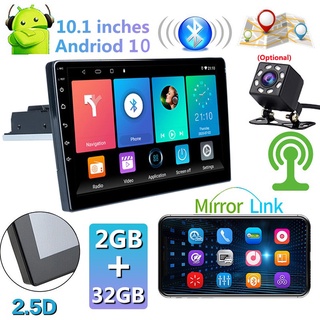 (2Gb+32Gb) 1DIN เครื่องเล่น Gps วิทยุ 10 นิ้วสําหรับติดรถยนต์ Android 10