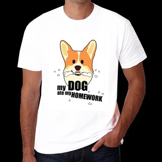 เสื้อลายหมา DF18 เสื้อยืด เสื้อยืดลายหมา สุนัขคอร์กี้ เสื้อยืดพิมพ์ลาย corgi dog T Shirt