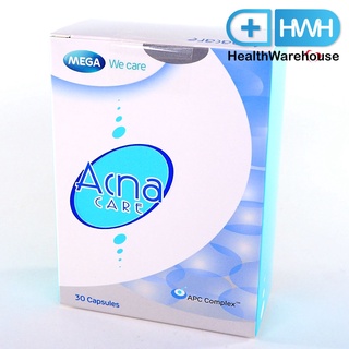 Mega We Care Acna Care 30 แคปซูล เมก้า แอคนาแคร์ อาหารเสริมสำหรับสิว ลดรอยแผลเป็น