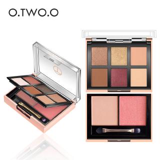 O.TWO.O Palette อายแชโดว์เน้น Glitter E110 ใบหน้า Contour Pallete 6 สีอายแชโดว์ + 2 สี Blusher Pallete