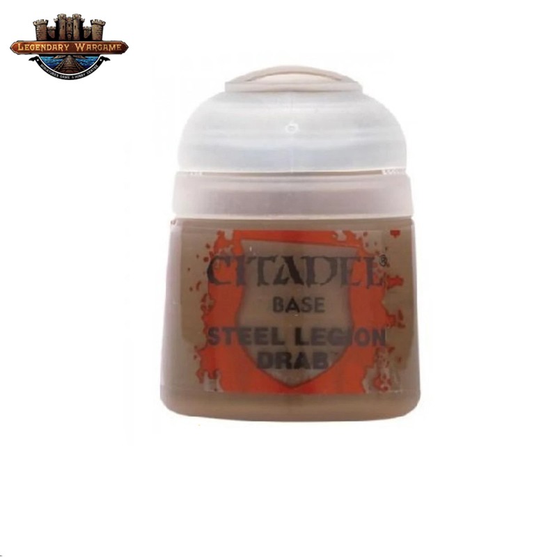 [BSAพร้อมส่ง] Citadel : BASE: STEEL LEGION DRAB (12ML) สีอะคริลิคสำหรับทาโมเดล