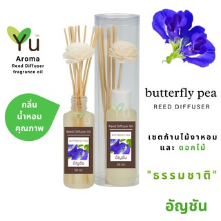 ก้านไม้หอม กระจายกลิ่น 50 ml. กลิ่น Butterfly Pea (ดอกอัญชัน)  | เซตกล่อง PVC