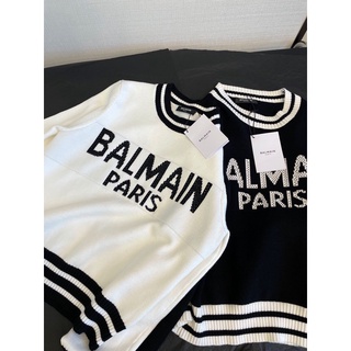 เสื้อแขนยาว BALMAIN VERTICAL  SWEATER SHIRT งานunisex สั่งตามขนาด Size S - 2XL ถ่ายสดจากสินค้าจริง100%