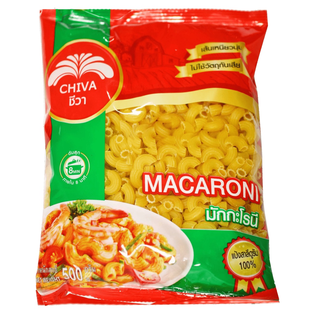 มักกะโรนี ตรา ชีวา ขนาด 500 กรัม (maccaroni Chiva 500 g.)