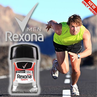 REXONA Men Antiperspirant Deodorant Stick Sport 52g ผลิตภัณฑ์ระงับกลิ่นใต้วงแขนแบบแท่งสติ๊กสำหรับผู้ชายจากเรโซน่าเม็น