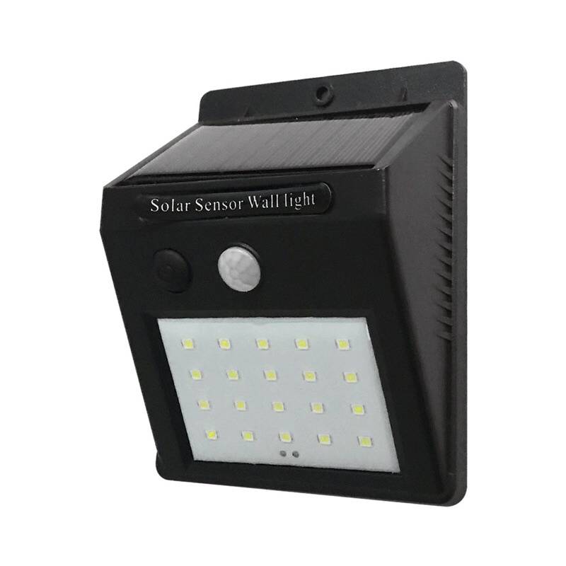 โคมไฟผนังโซล่าเซลล์ LUZINO รุ่น SL-17016 สีดำ