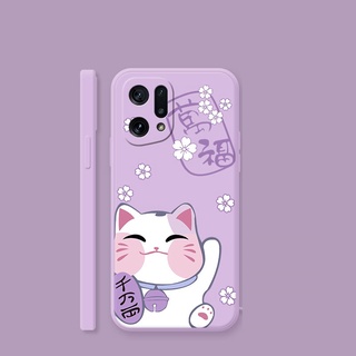 Dmy เคสซิลิโคนนิ่ม ลายแมวนําโชค กันกระแทก สําหรับ OPPO Find X5 Realme C31 C35 C25Y C31 C21Y Narzo 50 5G 9 pro 9i 8i 7i X7 X50 GT master XT C11 C12 C15 6 6i 5i GT NEO2