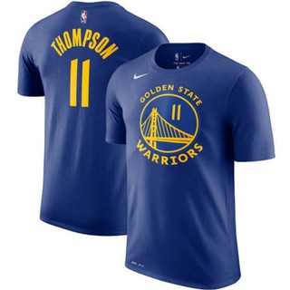 Nike เสื้อยืดบาสเก็ตบอล ลาย Golden State Warriors No.11 Klay Thompson Icon Edition