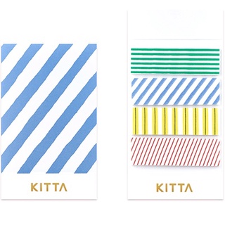 KITTA Basic Stripe 3 (KIT032) / Washi tape แบบแผ่นพร้อมใช้งาน ลายทาง 3 แบรนด์ KITTA จากประเทศญี่ปุ่น