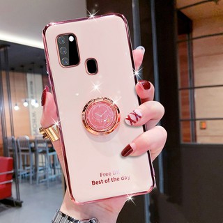 เคสโทรศัพท์สําหรับ Samsung Galaxy A21S A10S A20S A11 A12 A10 A02 A02S A03S A04S A13 5G M31มือถือแบบนิ่มกันกระแทก พร้อมแหวนขาตั้ง