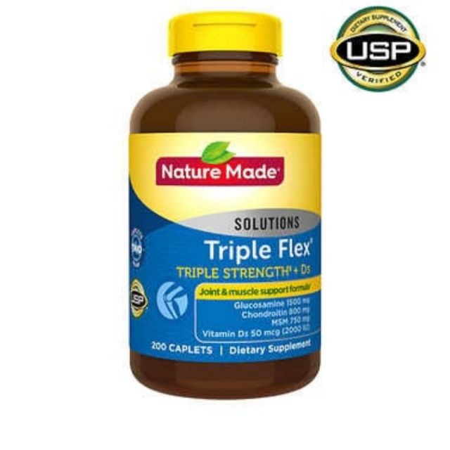 Nature Made TripleFlex Triple Strength + D3, 200 Caplets