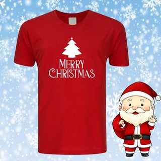 เสื้อยืดผ้าฝ้าย เสื้อยืดคริสต์มาส[CHRISTMAS NO.8 ] MERRY CHRISTMAS SHIRT/ CHRISTMAS T SHIRT / T-SHIRT / BAJU CHRISTMAS /