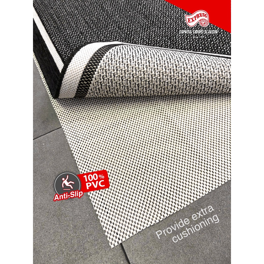 EXPRESS CARPET แผ่นรองพรมกันลื่นสีครีม RUG PAD รุ่น DOT ผืนใหญ่80x150cm ยึดแน่น ไม่ทิ้งคราบ
