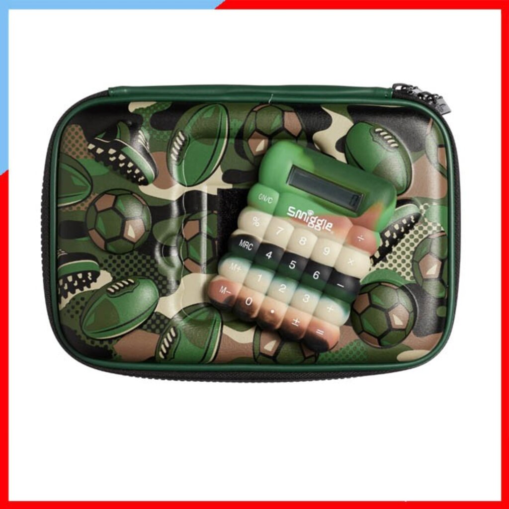 SMP211 กล่องดินสอ smiggle 1ชั้น พร้อมเครื่องคิดเลข ถอดออกได้ Calculator Hardtop Pencil Case(1)