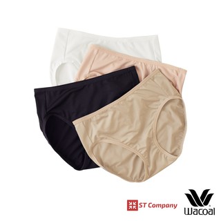 Wacoal Goodly Panty ทรง Half (ครึ่งตัว) 4 ชิ้น สีดำ-เบจ-เนื้อ-ครีม รุ่น WU3287 ขอบเรียบ ทรง บิกินี่ รุ่นยอดนิยม กางเกงใน