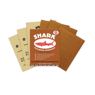 ราคาSHARK กระดาษทรายขัดไม้ กระดาษทรายขัดแห้ง กระดาษทราย ตราปลาฉลาม TOA เบอร์0-5