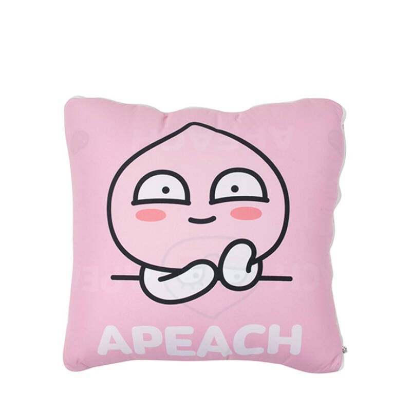 Haven หมอนผ้าห่ม ลาย Apeach สีชมพู ขนาด 17x17 นิ้ว