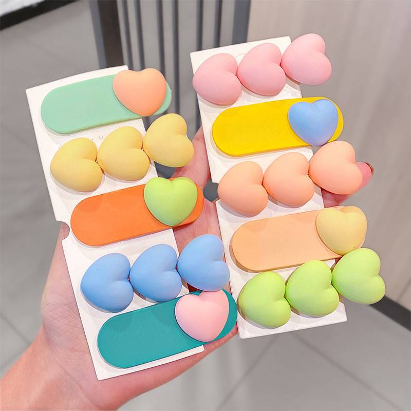 2 ชิ้น / เซต ใหม่ เด็กผู้หญิง สีแคนดี้ กิ๊บติดผม ด้านข้าง เรียบ ด้านข้าง คลิป เพื่อคลิป หมวกกันน็อค