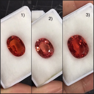 (590 ทุกเม็ดจ้า)Orange Sapphire โคลนนิ่ง สีสวย ไฟดีเลิศ ไม่พอใจยินดีคืนเงิน