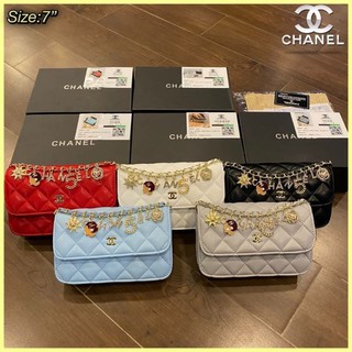 🎒กระเป๋าแบรนด์ :: #Chanel📍เกรด  :: Premium👒ขนาด:: 7 นิ้ว(โดยประมาณ)💚อุปกรณ์ ::  ถุงผ้า  การ์ด กล่อง