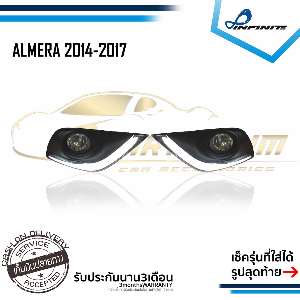 ไฟตัดหมอกอัลเมร่า 2021 NISSAN ALMERA SPORTECH นิสสัน อัลมีร่า Spotlight สปอร์ตไลท์ foglamp sportlight