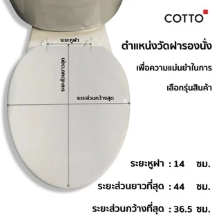 COTTO ฝารองนั่งโถสุขภัณฑ์ทรงกลม รุ่น C90055(HM) Soft Close