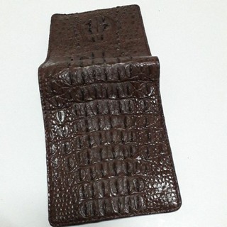 crocodile walletกระเป๋าสตางค์จระเข้กระเป๋าสตางค์ หนังจระเข้Unisex Python bifold wallet สีธรรมชาติ