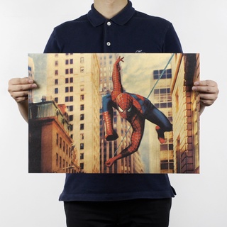 โปสเตอร์ Spider Man B / Anime / Retro ขนาด 51X36 ซม. สําหรับตกแต่งบ้าน