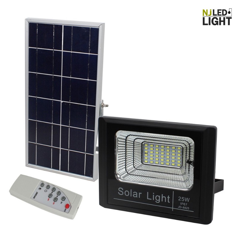 🚔ราคาพิเศษ+ส่งฟรี 💒NJLED LIGHT ไฟสปอตไลท์ ขนาด 25วัตต์ กันน้ำ IP67 ไฟ Solar Light Solar Cell JD-8825 ใช้พลังงานแสงอาทิตย์ โซลาเซลล์**8825 (25วัตต์) ขาว 💒 มีเก็บปลายทาง