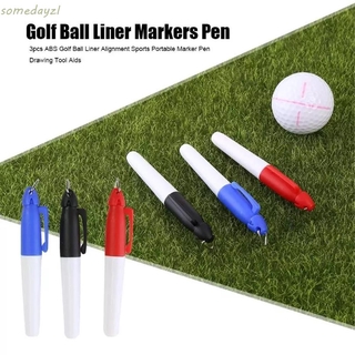 SOMEDAYZL Outdoor Marking Pens Red Blue Black Liner Markers Pen Alignment Marks Tool Golf Training Accessories 3Pcs for Golf Ball Golf Training Tools Drawing Alignment Marks Ball Liner Markers/Multicolor