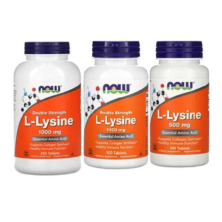 Now Foods, L-Lysine, 500mg or 1,000 mg ไลซีน  เริม  งูสวัด แผลพุพองในปาก