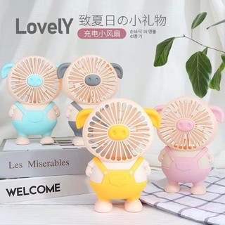 💖พัดลมมินิ พัดลม USB mini fan พัดลมการ์ตูน พัดลมมีไฟในตัว พัดลมแรง พัดลมไฟ LED SQ2143