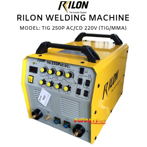 RILON TIG 250P AC/DC ตู้เชื่อมอาร์กอน 220V INVERTER 2 ระบบ ( TIG / MMA )