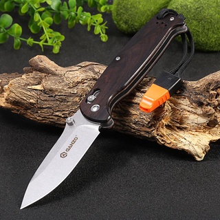 มีดพับ (pocket knife) G7412-WD2-WS  ของแท้ เหล็ก 440C ด้ามไม้แท้ มีดแคมป์ มีดเดินป่า EDC