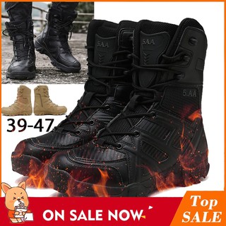 Army boots ขายด่วนซิป  รหนังรองเท้ายุทธวิธีกันน้ำ รองเท้ากองทัพ 39-47