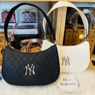 ⭐️แท้💯%MLB Hobo Bag Big Logo New York Yankees กระเป๋าสะพายไหล่ทรงพอช(รุ่นหนัง)