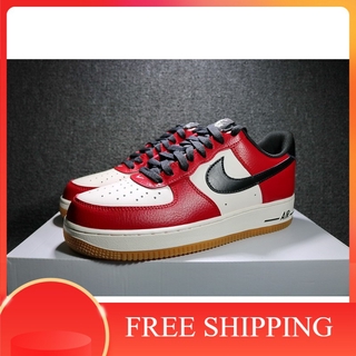 * พร้อมสต็อก * Nike Air Force 1 Low Chicago Red White บุรุษสตรีรองเท้ากีฬารองเท้าวิ่ง 01