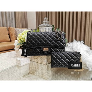 ได้ 2 ใบ!! กระเป๋าสะพายไหล่ ของแท้ MARCS QUILTED SHOULDER BAG WITH CLUTCH กระเป๋าสะพายรุ่นแนะนำ