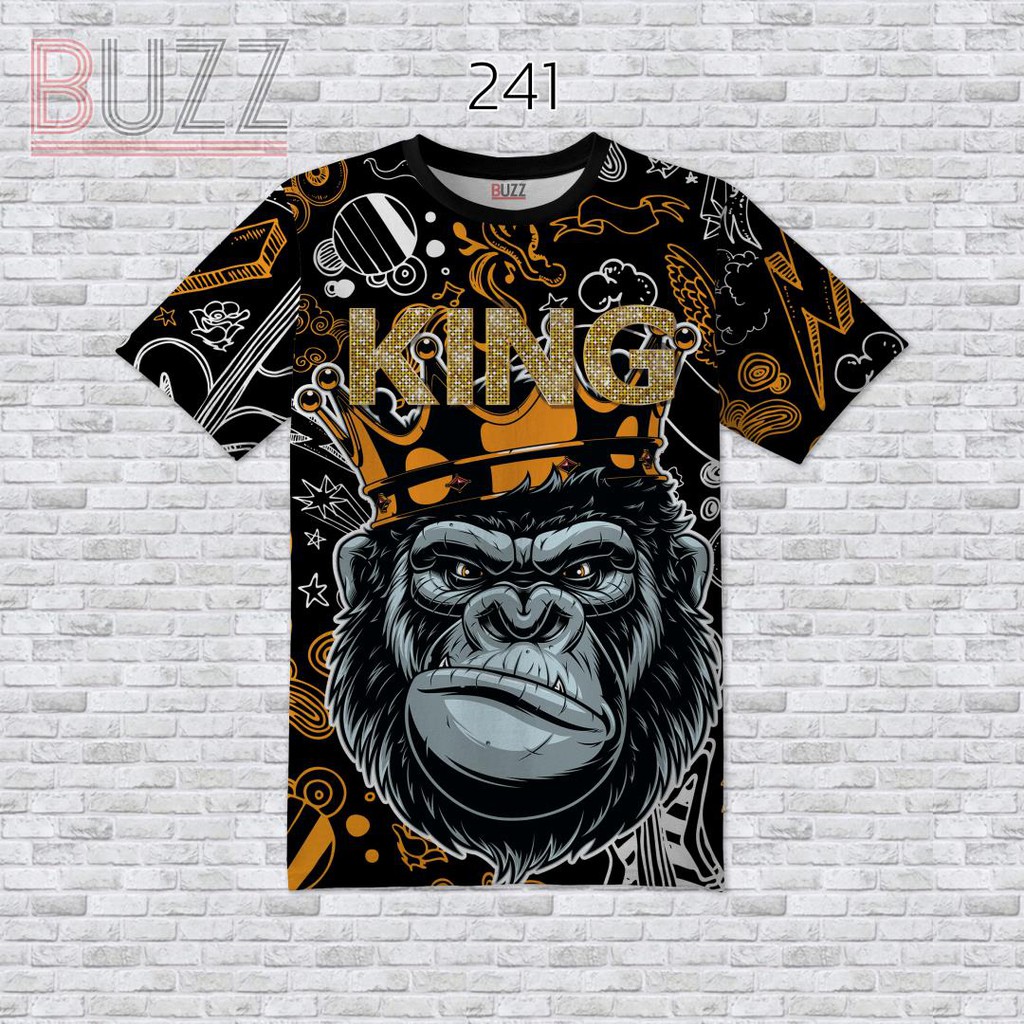 [S-4XL] เสื้อยืดแฟชั่น พิมพ์ลาย หน้า-หลัง ใส่ได้ทั้ง ชาย หญิง สาวอวบ อ้วน บิ๊กไซส์ BUZZ-241