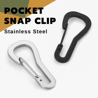 Pocket Snap clip คาราไบเนอร์เล็ก สแตนเลส ห้อยพวงกุญแจ