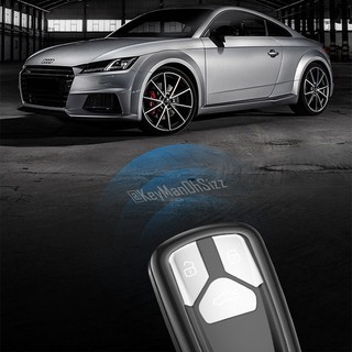 เคสโลหะอัลลอยรีโมทรถ Audi  แบบ 2 ชั้น Double-Layer Metal Aluminum Alloy Key Cover Audi A6L A7 Q8 Key Case 2018 A8L A4 A5