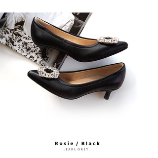 EARL GREY รองเท้าหนังแกะแท้  รุ่่น Rosie in Black