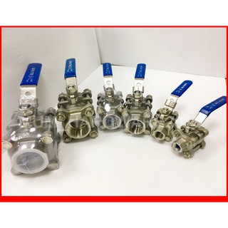 บอลวาลว์ (Ball Valve) แบบ3ชิ้น (3PC)  บอลวาว (ขนาด1-1/4นิ้ว ถีง 2-1/2นิ้ว) สแตนเลส เกรด316(สินค้ามีพร้อมส่ง!)