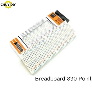 บอร์ดทดลอง Breadboard 830 Point Solderless PCB Bread Board MB-102