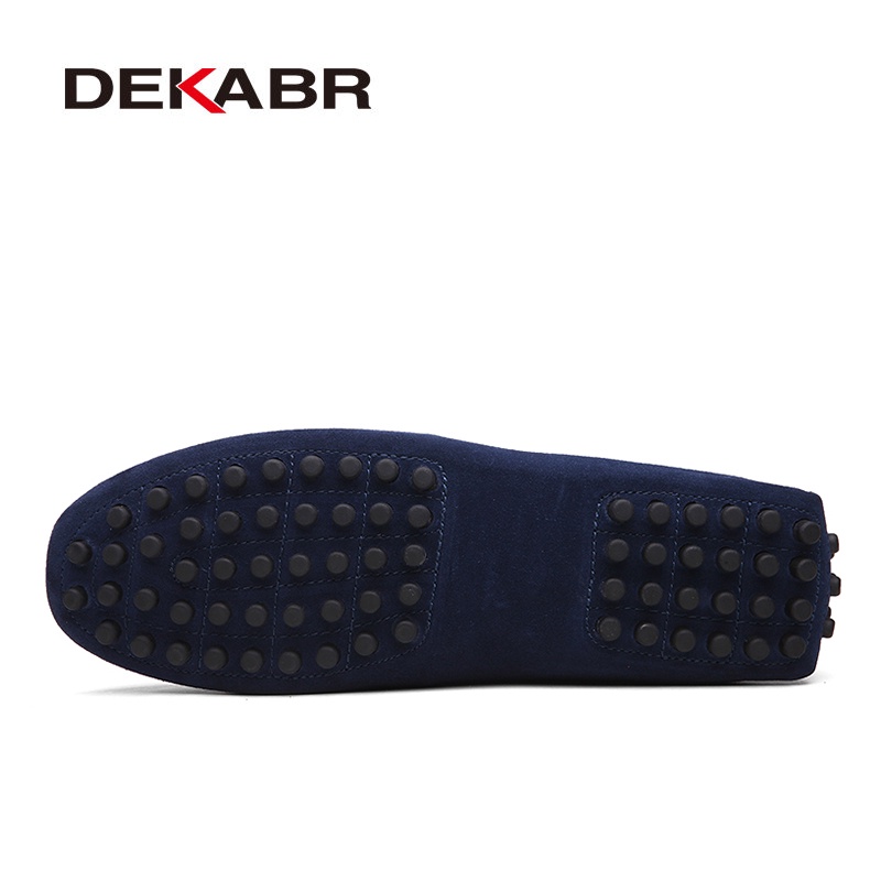Dekabr รองเท้าโลฟเฟอร์ลําลอง หนังวัวแท้ ส้นเตี้ย สลิปออน แฟชั่นสําหรับผู้ชาย ไซซ์ 49