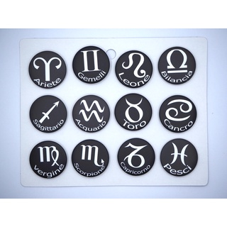 เข็มกลัด 3.2cm/4.4cm Zodiac signs  นักษัตร ราศี  Badge